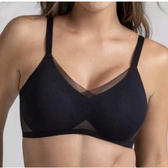 HONEYLOVE Crossover Wireless Bra – Black, Size L Wireless Comfortable - Picture 1 of 11